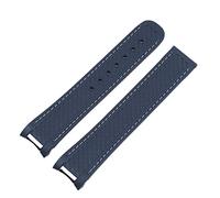 SCRUBY 20 mm Gummi-Uhrenarmband für Omega-Armband Seamaster 300 AT150 Aqua Terra Ultra Light 8900 Stahlschnalle(Grey White,With Black Buckle)