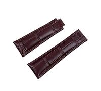 SCRUBY 20 mm weiches italienisches Rindsleder-Uhrenarmband, Lederarmband, geeignet für Rolex-Armband Daytona Submariner DEEPSEA GMT OYSTERFLEX-Gürtel(Brown,Gold Buckle)