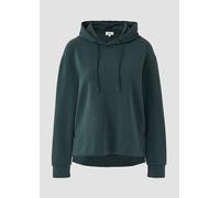Hoodie S.OLIVER, Damen, Gr. 42, grün (bottle grün), Sweatware, Obermaterial: 47% Modal, 41% Polyester, 12% Elasthan, unifarben, casual, regular fit Po-bedeckend, ohne Ausschnitt, Langarm Rippbündchen,