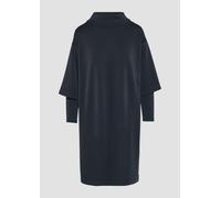 s.Oliver BLACK LABEL Ausgestelltes Scuba-Kleid mit Layer-Details und Stehkragen in Marine, Größe 40