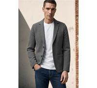Sakko STREET ONE MEN, Herren, Gr. XL (44), grau (ash grau melange), Stoff, Oberstoff: 70% Polyester, 24% Viskose, 6% Elasthan. Futter: 100% Polyester, V-Ausschnitt, abgesteppt, Sakkos Sakko, Mit Rever