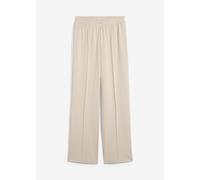 Sweathose BONPRIX, Damen, Gr. 52/54 (XXL), N-Gr, steingrau (länge: regulär), Sweatware, Obermaterial: 48% Polyester, 48% Viskose, 4% Elasthan, regular fit, Hosen Sweathose, mit Biese, Regular Fit, mit