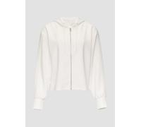 Scuba-Sweatjacke mit Kapuze und Logo-Tape 44 creme 2150731.0210.44