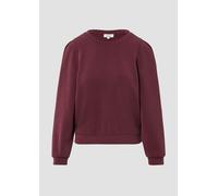 Sweatshirt S.OLIVER, Damen, Gr. 36, dunkelrot, Sweatware, Obermaterial: 47% Modal, 41% Polyester, 12% Elasthan, unifarben, casual, regular fit taillenbedeckt, Rundhals, Langarm Bündchen, Sweatshirts,
