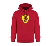 PUMA Scuderia Ferrari F1 Hoodie mit großem Scudetto-Schilddruck auf der Brust - Rot - Größe: L