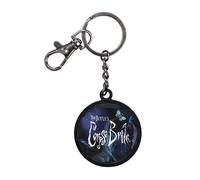 SD Toys Metall‑Schlüsselanhänger Corpse Bride – rund – mit Logo der Braut
