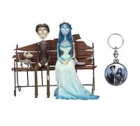 SD Toys - Set Figuren + Geschenk Schlüsselanhänger aus Metall La Novia Cadaver - Corpse Bride