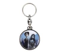 SD TOYS Victor und Emily Schlüsselanhänger aus Metall, rund, Corpse Bride, bunt, S, Klassisch