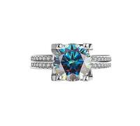 SDGBCXD Ring, 3 ct for Frauen D Farbe VVS1 925 Sterling Silber Diamant Rot/Grün/Rosa Moissanite Verlobung(Multicolour,9)