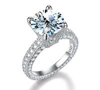 SDGBCXD Ring, 5 ct Moissanite for Frauen D Farbe VVS1 925 Sterling Silber Diamant Verlobung(7)