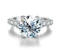 SDGBCXD Ring, 5 Karat Damen-Verlobungsring mit Moissanit, Farbe D, VVS1, 925er Sterlingsilber, Diamant, Jubiläumsversprechen for Frauen(6)