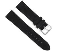 SDGBCXD Uhrenarmband, Wildleder-Armband 16 mm 17 mm 18 mm 19 mm 20 mm 22 mm Handgefertigtes Näh-Schnellverschluss-Uhrenarmband(Black,22mm)