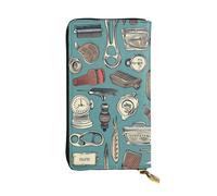 SDTYKHJ Damen Geldbörse Clutch Große Kapazität Lange Geldbörse Barber Shop Leder Damen Karte Handy Halter Reise Geldbörse