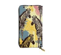 SDTYKHJ Damen Geldbörse Clutch Große Kapazität Lange Geldbörse Giraffe und Zebra Leder Damen Karte Handy Halter Reise Geldbörse