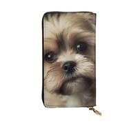 SDTYKHJ Damen Geldbörse Clutch Große Kapazität Lange Geldbörse Kleiner Hund Leder Damen Karte Handy Halter Reise Geldbörse