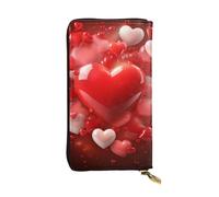 SDTYKHJ Damen Geldbörse Clutch Große Kapazität Lange Geldbörse Liebe Herzen Leder Damen Karte Handy Halter Reise Geldbörse