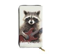 SDTYKHJ Damen Geldbörse Clutch Große Kapazität Lange Geldbörse Lustig Waschbär Leder Damen Karte Handy Halter Reise Geldbörse