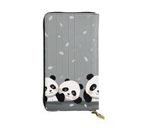 SDTYKHJ Damen Geldbörse Clutch Große Kapazität Lange Geldbörse Lustige Baby Panda Leder Damen Karte Handy Halter Reise Geldbörse