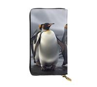 SDTYKHJ Damen Geldbörse Clutch Große Kapazität Lange Geldbörse Lustige Pinguine Leder Damen Karte Handy Halter Reise Geldbörse