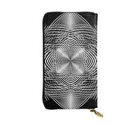 SDTYKHJ Damen Geldbörse Clutch Große Kapazität Lange Geldbörse Schwarz und Weiß Geometrische Form Kunst Leder Damen Karte Handy Halter Reise Geldbörse