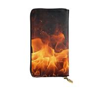 SDTYKHJ Damen Geldbörse Clutch Große Kapazität Lange Geldbörse Tanzen Feuer Leder Damen Karte Handy Halter Reise Geldbörse