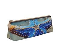 SDTYKHJ Federmäppchen, blaues Meer, großes Federmäppchen, tragbar, Münztasche, ästhetische Kosmetiktasche, Leder, Make-up-Tasche