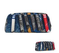 SDTYKHJ Federmäppchen, Eishockeyschläger, großes Federmäppchen, tragbare Münztasche, ästhetische Kosmetiktasche, Leder, Make-up-Tasche, silber, Einheitsgröße