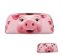 SDTYKHJ Federmäppchen, lächelnd, groß, tragbar, Münztasche, ästhetische Kosmetiktasche, Leder, Make-up-Tasche, silber, Einheitsgröße