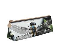 SDTYKHJ Federmäppchen Libelle, großes Federmäppchen, tragbar, Münztasche, ästhetische Kosmetiktasche, Leder, Make-up-Tasche