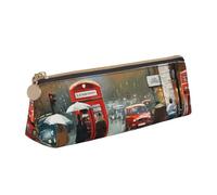 SDTYKHJ Federmäppchen London Impression Big Pencil Bag Tragbare Münztasche Ästhetische Kosmetiktasche Leder Make-up Tasche