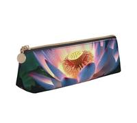 SDTYKHJ Federmäppchen mit Blumen-Motiv, tragbar, Münztasche, ästhetische Kosmetiktasche, Leder, Make-up-Tasche