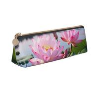 SDTYKHJ Federmäppchen mit Blumenmotiv, tragbar, Kosmetiktasche, Kosmetiktasche, Leder, Make-up-Tasche