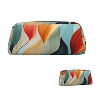 SDTYKHJ Federmäppchen, modernes Design, großes Federmäppchen, tragbare Münztasche, ästhetische Kosmetiktasche, Leder, Make-up-Tasche, silber, Einheitsgröße