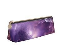 SDTYKHJ Federmäppchen, Motiv: Galaxie, groß, tragbar, Münztasche, ästhetische Kosmetiktasche, Leder, Make-up-Tasche