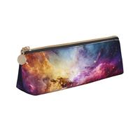 SDTYKHJ Federmäppchen Nebel und Galaxie im Universum, großes Federmäppchen, tragbare Münztasche, ästhetische Kosmetiktasche, Leder, Make-up-Tasche