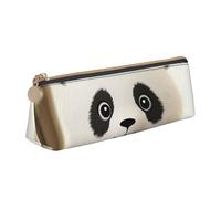 SDTYKHJ Federmäppchen, niedlicher weißer Panda, großes Federmäppchen, tragbare Münztasche, ästhetische Kosmetiktasche, Leder, Make-up-Tasche