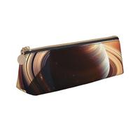 SDTYKHJ Federmäppchen, Saturnring, groß, tragbar, Münztasche, ästhetische Kosmetiktasche, Leder, Make-up-Tasche