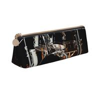 SDTYKHJ Federmäppchen Schlagzeuger Big Pencil Bag Tragbare Münztasche Ästhetische Kosmetiktasche Leder Make-up Tasche