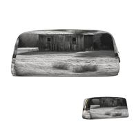 SDTYKHJ Federmäppchen, Schwarz und Weiß, große Bleistifttasche, tragbare Münztasche, ästhetische Kosmetiktasche, Leder, Make-up-Tasche, Gold, Einheitsgröße