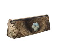 SDTYKHJ Federmäppchen, Vogelnest, großes Federmäppchen, tragbar, Münztasche, ästhetische Kosmetiktasche, Leder, Make-up-Tasche