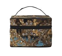 SDTYKHJ Make-up-Tasche für Damen, Kosmetiktasche, Reise-Kulturbeutel, Krone, Vintage-Make-up-Organizer mit Griff