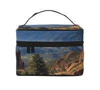 SDTYKHJ Make-up-Tasche für Damen, Kosmetiktasche, Reise-Kulturbeutel, Pikes, Peak, Colorado, Make-up-Organizer mit Griff