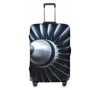 SDTYKHJ Reisegepäck-Abdeckung, modischer Koffer-Schutz, Jet-Motor, Spandex, waschbare Kofferabdeckungen, kratzfest, passend für 45,7 - 81,3 cm große Koffer, Schwarz , XL