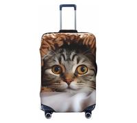 SDTYKHJ Reisegepäck-Abdeckung, modischer Koffer-Schutz, Katzen-Unterdecke, Spandex, waschbar, Kofferabdeckungen, kratzfest, passend für 45,7 - 81,3 cm große Koffer, Schwarz , XL