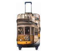 SDTYKHJ Reisegepäckabdeckung, modischer Koffer-Schutz, Lissabon, Straßenbahn, Spandex, waschbar, kratzfest, passend für 45,7 - 81,3 cm große Koffer, Schwarz , XL