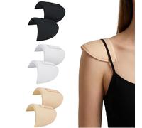 SDXCJY 3 Paar Schulterpolster für Damen und Herren, 1,5 cm Dicke selbstklebend mit Klettband, rutschfest abnehmbar Schwamm Schulterpolster,geeignet für Blazer, Anzug und T (3 Paar)