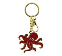 Sea-Club Schlüsselanhänger - Krake Anhänger Zink emailliert 6x5cm goldfarben/emailliert