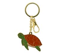 Sea-Club Schlüsselanhänger - Schildkröte Anhänger Zink emailliert 6x4cm goldfarben/emailliert