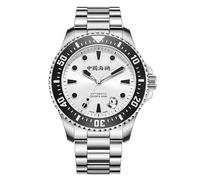 SEA-GULL Herrenuhr Rolling Panda Design 100M Taucheruhren Automatik Mechanische Armbanduhr Ocean Serie 816.17.1066, weiß, Sportlich