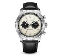 SEA-GULL Mechanische Herrenuhren, GMT Dual-Kalender Panda-Auge Uhr, Automatische Armbanduhr, Seagull ST2502, Tachymeter, Leuchtend, 6177, Armband